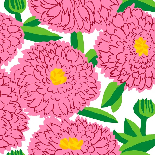 2025春夏【marimekko】バラ売り2枚 ランチサイズ ペーパーナプキン PRIMAVERA ピンク フィンランド製