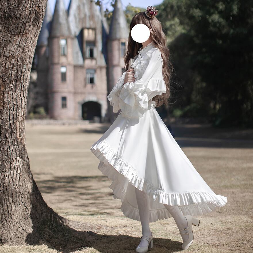 予約商品 パンク ロリィタ ロングスカート ヘム丈 王子系 プリンセス