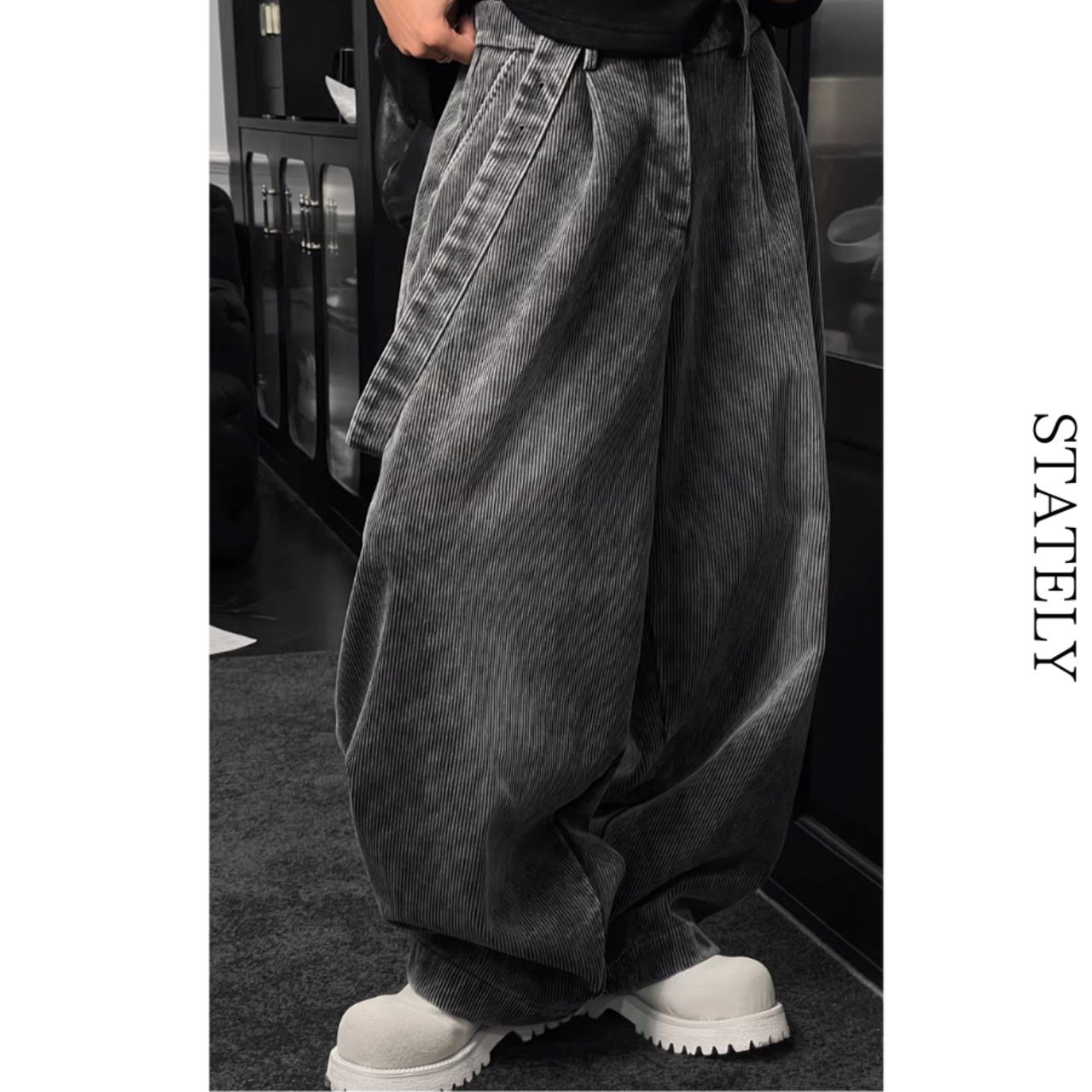 Pinstripe Wide ストライプワイドパンツ/2color_B36・画像2