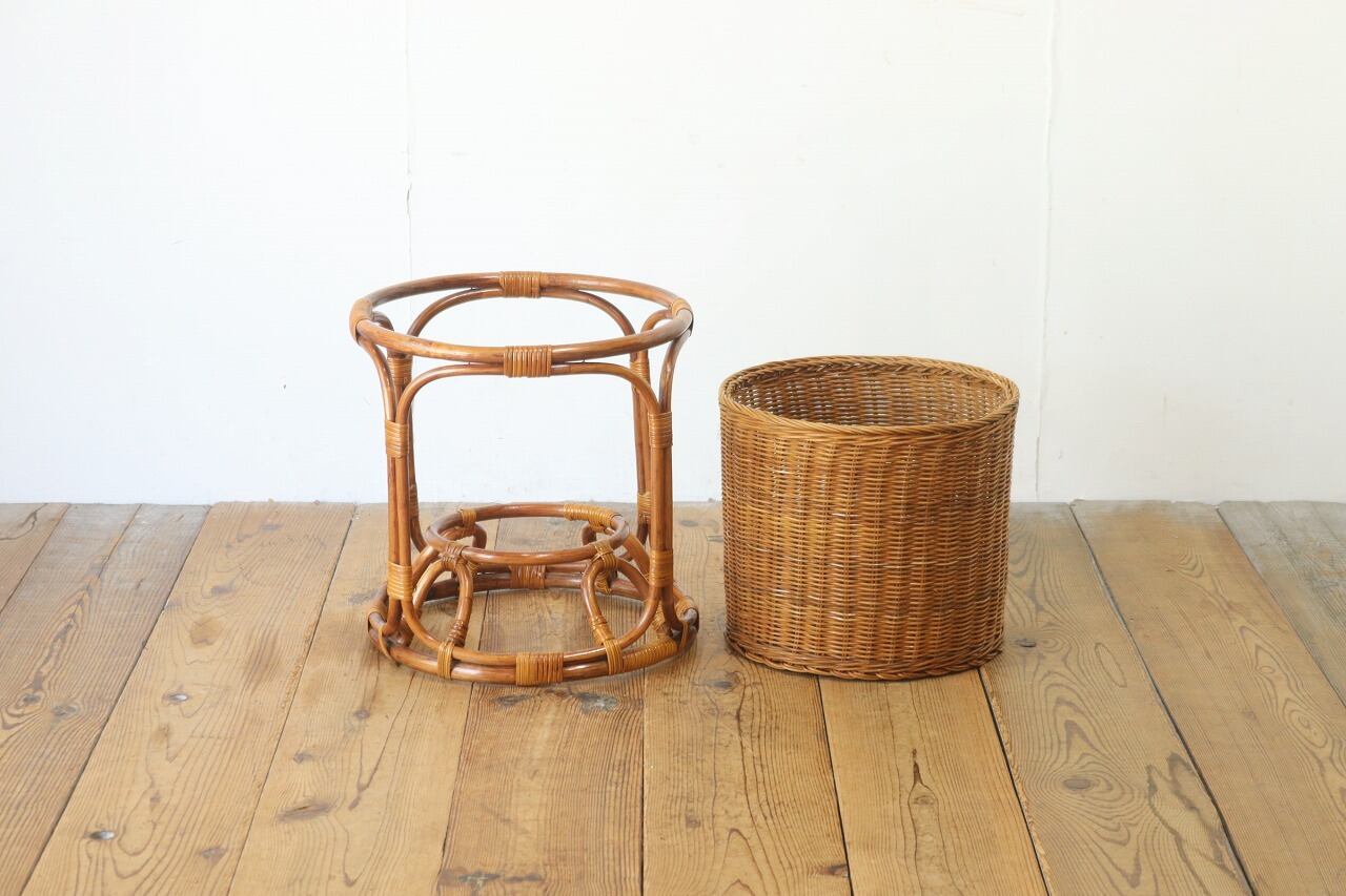 ラタン ランドリー バスケット 脱衣かご 籠 ラック 籐家具 収納