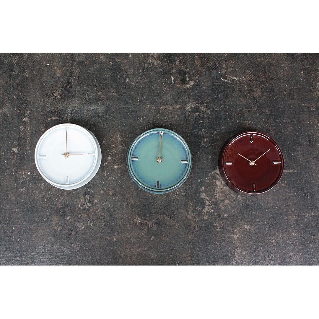 GLAZED CLOCK sugy ceramic tile 飴釉 | NONE TOO SOON LIFE & OBJECT