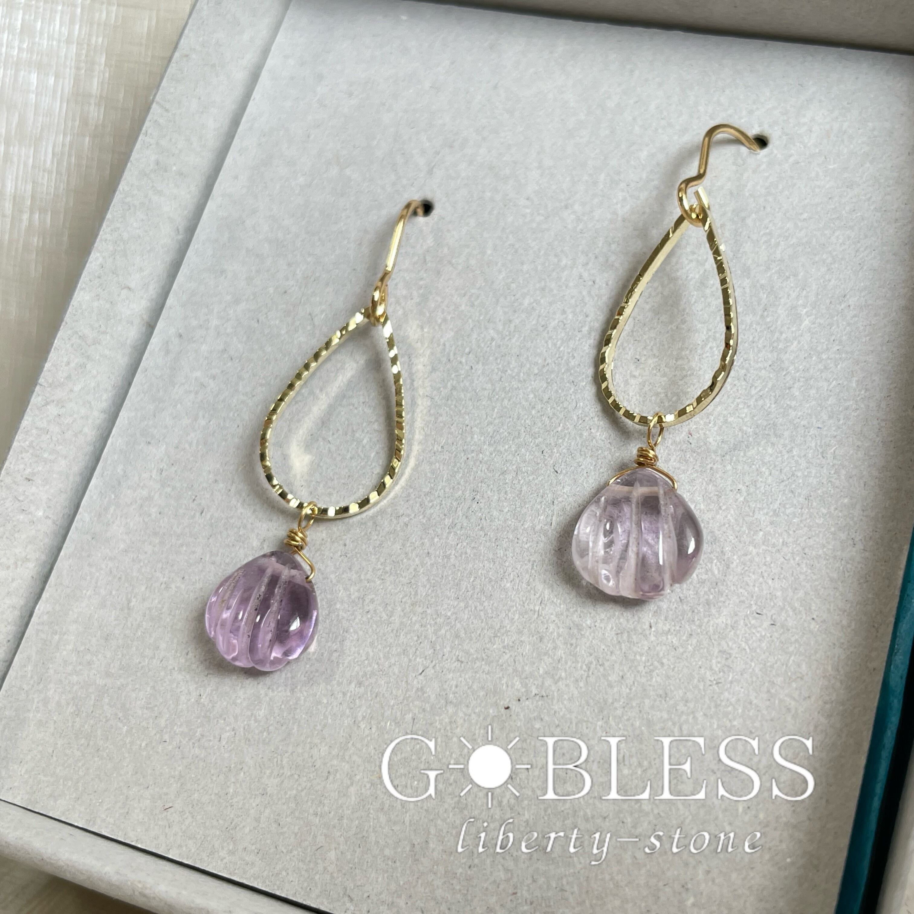 数量限定】72 貝の涙 アメトリン ／ ピアス イヤリング | G☀️BLESS