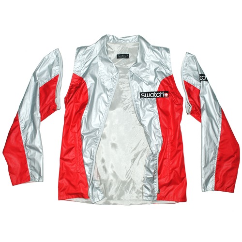 『SWATCH』 90-00s Silver nylon Jacket