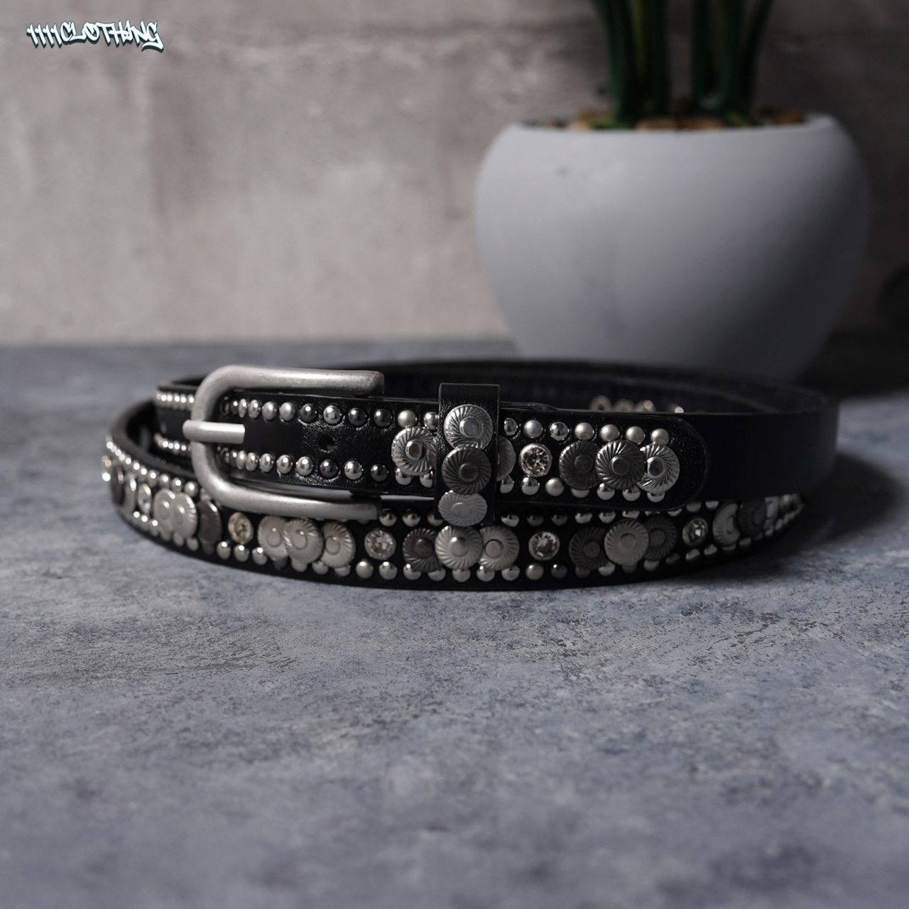 ◆フラワースタッズベルト◆fr-40947a