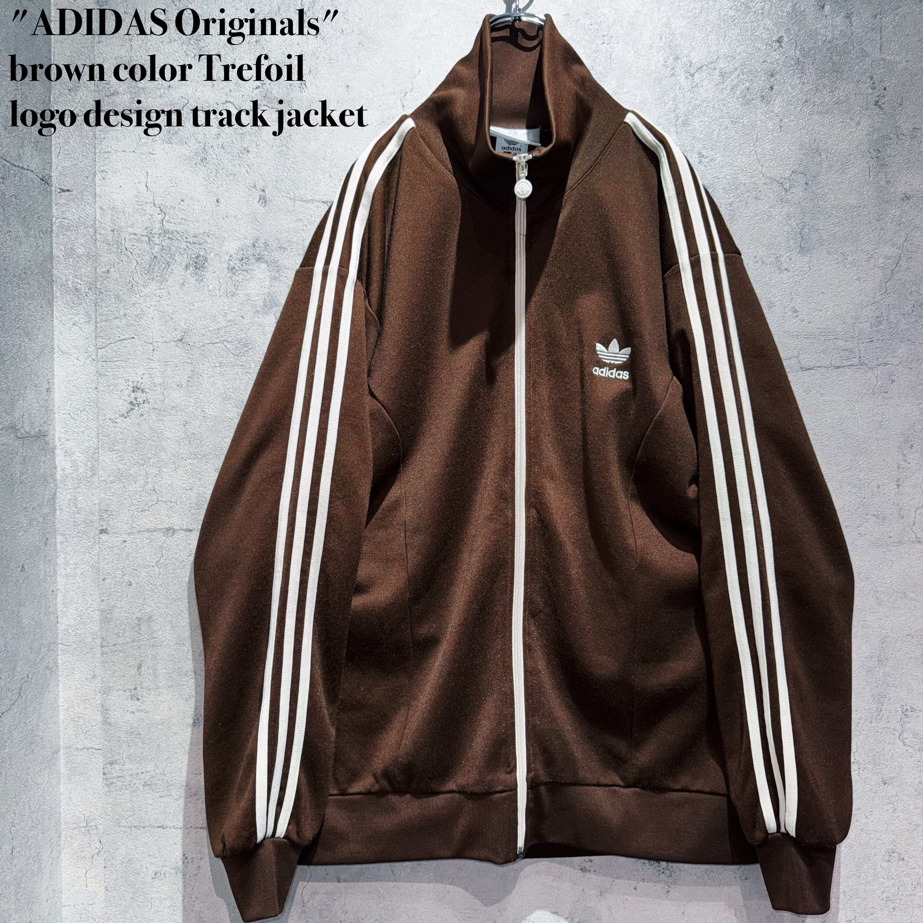 "ADIDAS Originals"brown color Trefoil logo design track jacket
