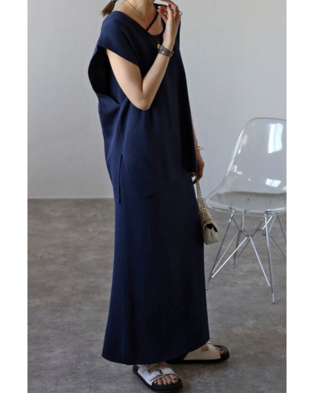 リネンタッチVネックニットベスト