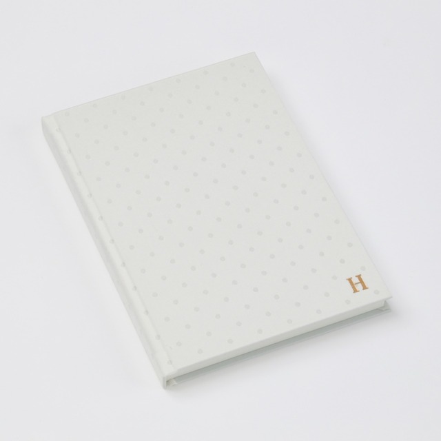 【HONcept】テキスタイルノート Charm Dot（水玉） - White 20（ホワイト）ノート