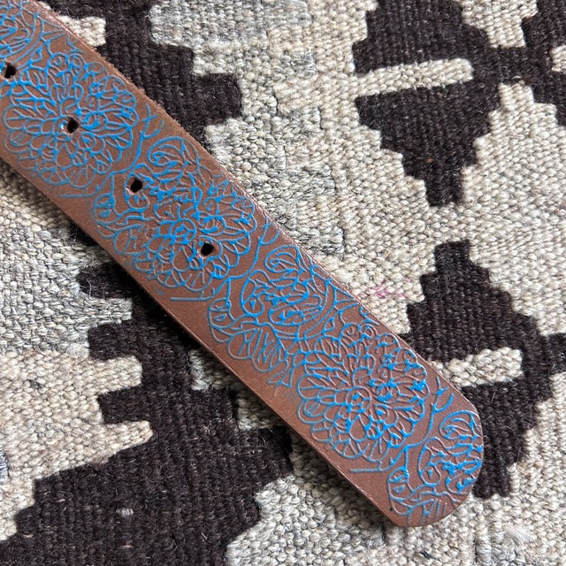 Men's Leather Belt メンズ レザーベルト ヒッピー paint ペイント 505137 kapre