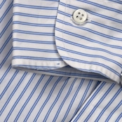Maker’s Shirt 鎌倉 メーカーズシャツカマクラ ストライプ BD ボタンダウン 長袖 ワイシャツ ドレスシャツ 40/84 /ブルー×ホワイト メンズ