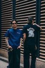 SHIP NAVY WHITE T