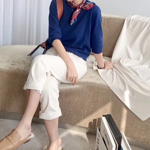 バイカラースクエアスカーフ W10259