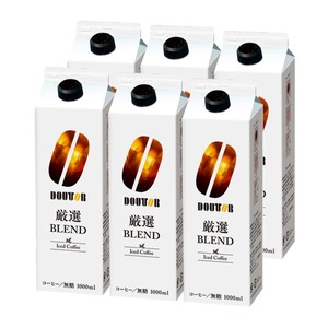 【人気】ドトールコーヒー リキッドコーヒー無糖 1000ml×6本