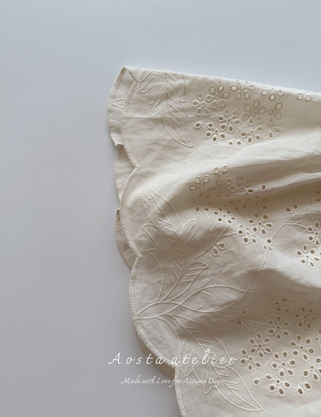 [Aosta] lace leaf dress