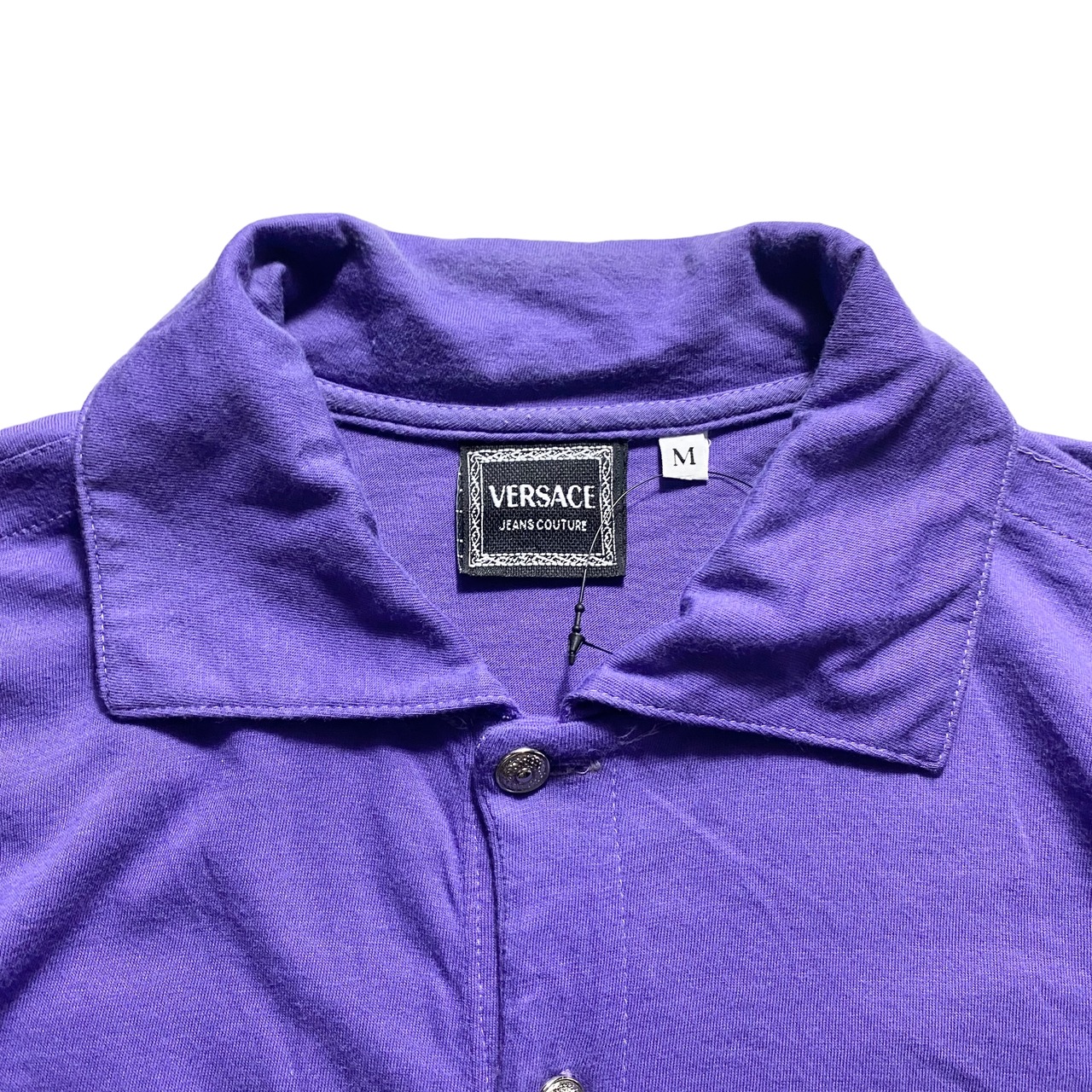 vintage VERSACE JEANS COUTURE back embroidery purple pullover shirt