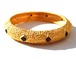 80s vintage gold tone emboss bangle