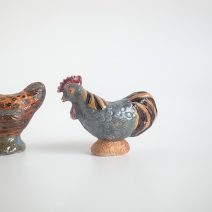 Rutebo / Blue rooster figurine