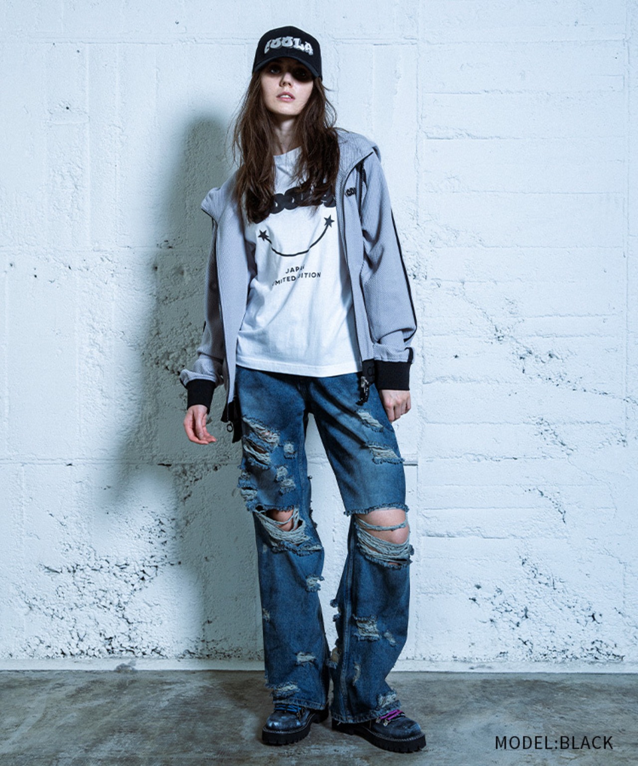 COOLAフロントロゴエンブロイダリーCAP (BLACK)　CQ-45502