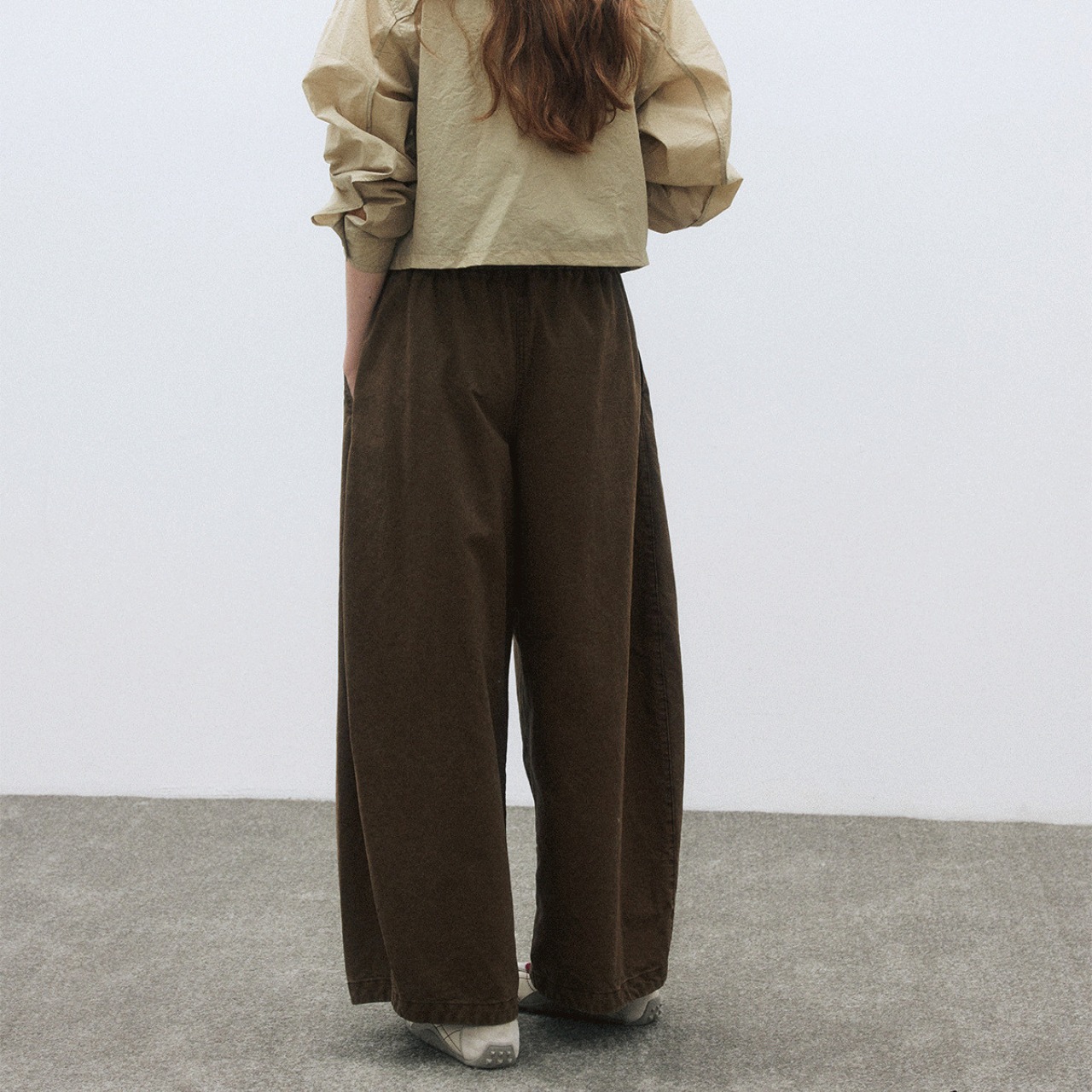 Wide Leg Loose Fit Full Length Pants T3577