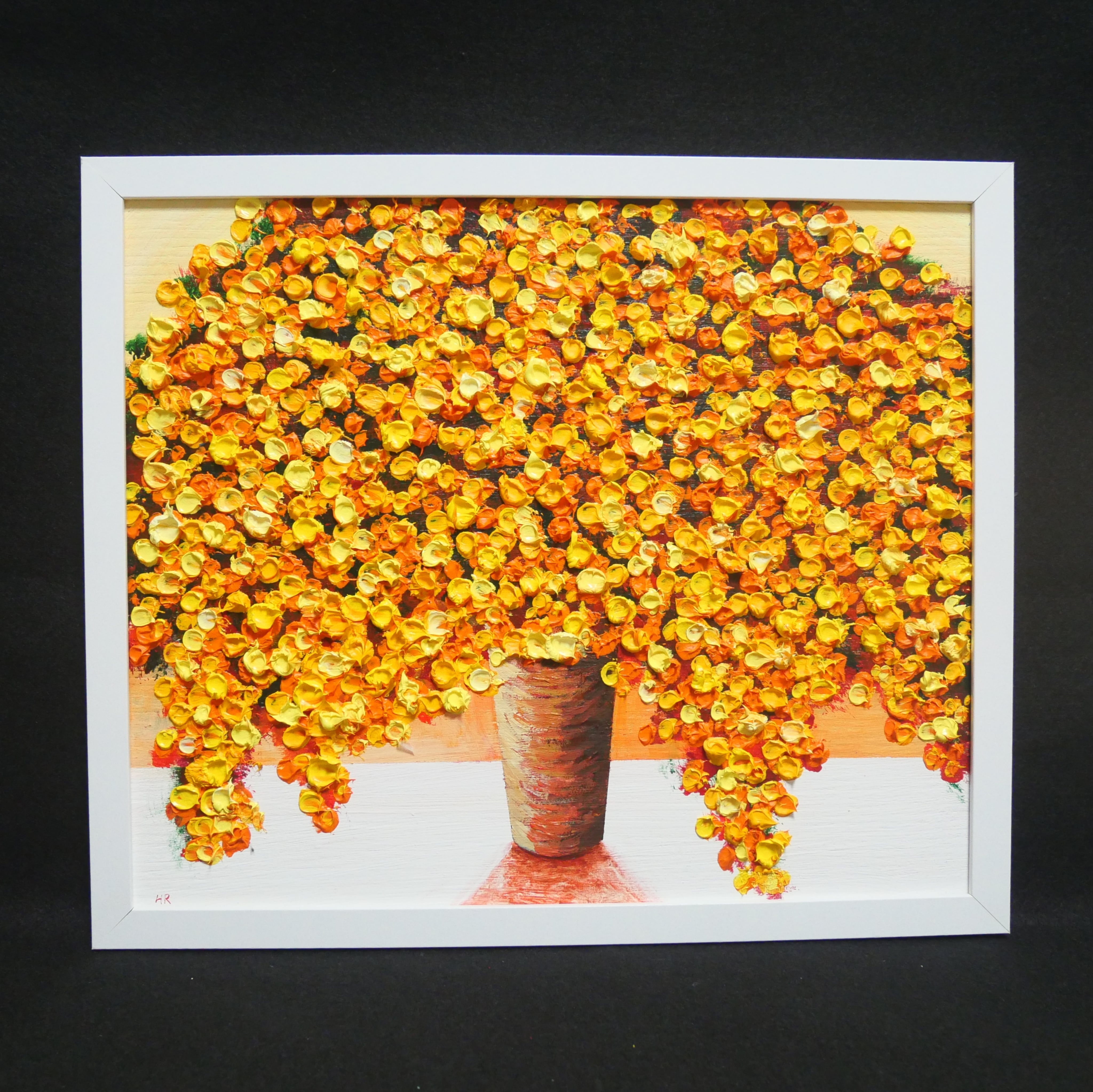 油絵 絵画 ミモザ【四切木製】 | HIROSHI1990 油絵 絵画 ミモザ【四切木製】 | HIROSHI1990