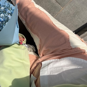 bi-color winding side high-waist denim_LN01278