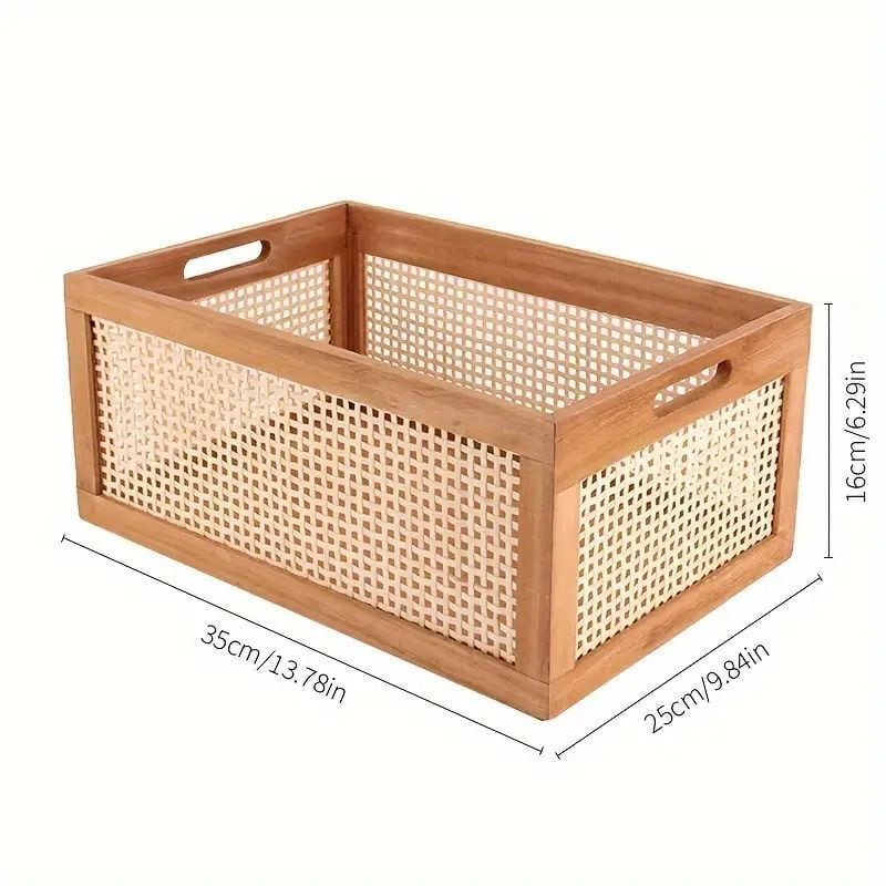 小物入れ 収納 編みかご 収納バスケット 木製 天然素材 玄関 収納かご