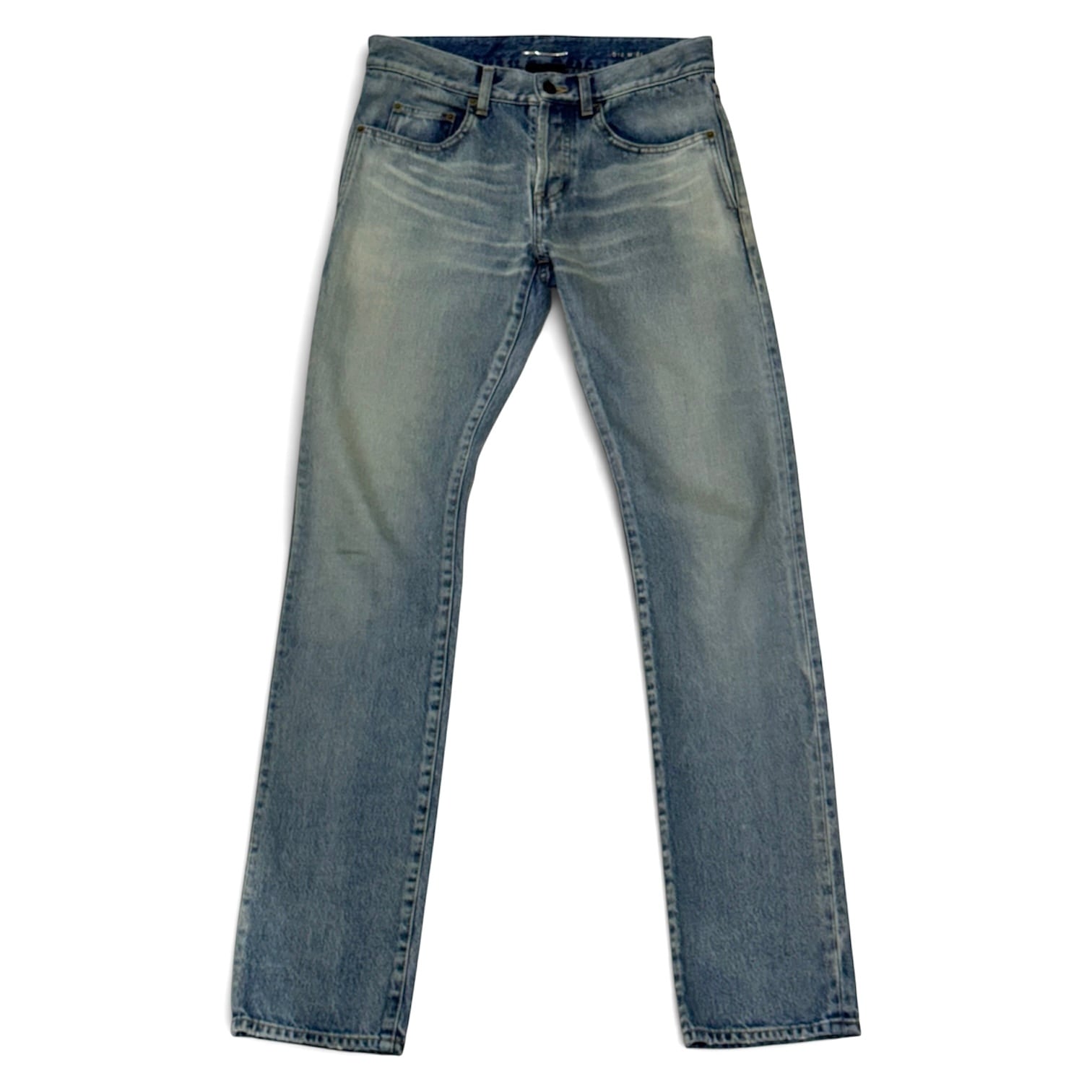 SAINT LAURENT PARIS スキニーフィット ジーンズ コットン ブルー サン
