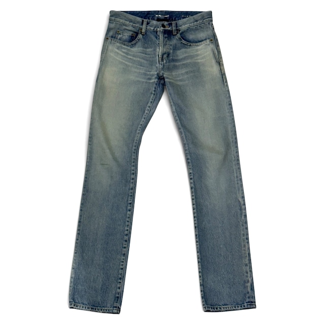 SAINT LAURENT PARIS スキニーフィット ジーンズ コットン ブルー サンローラン