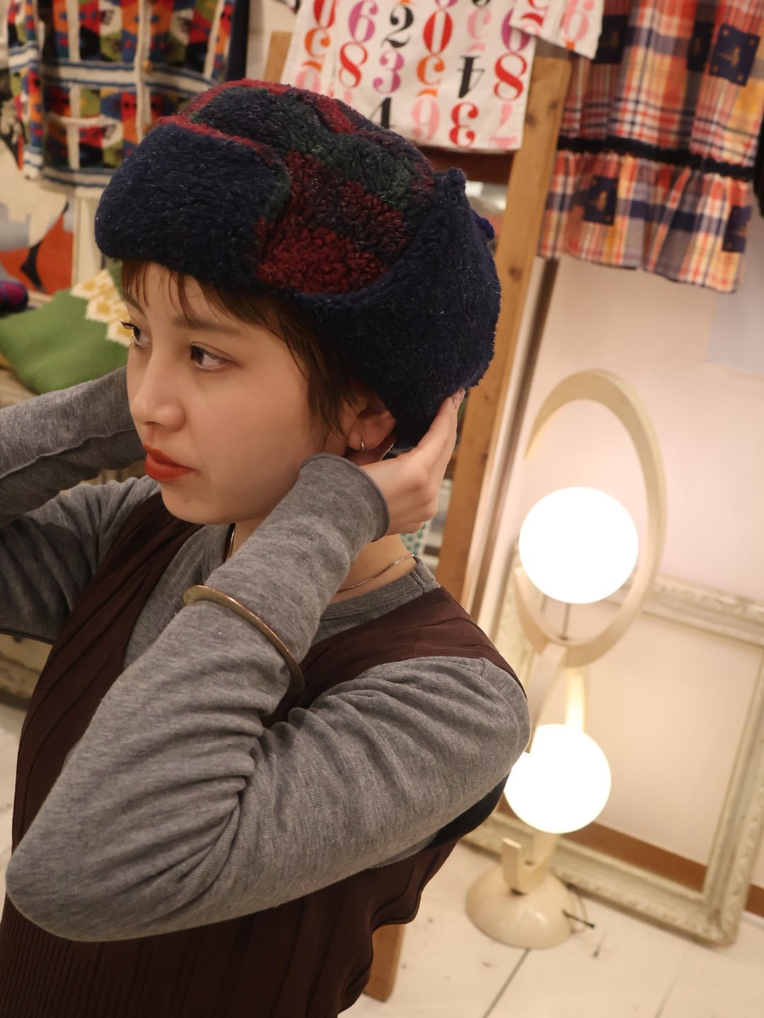 fleece flight cap【1907】