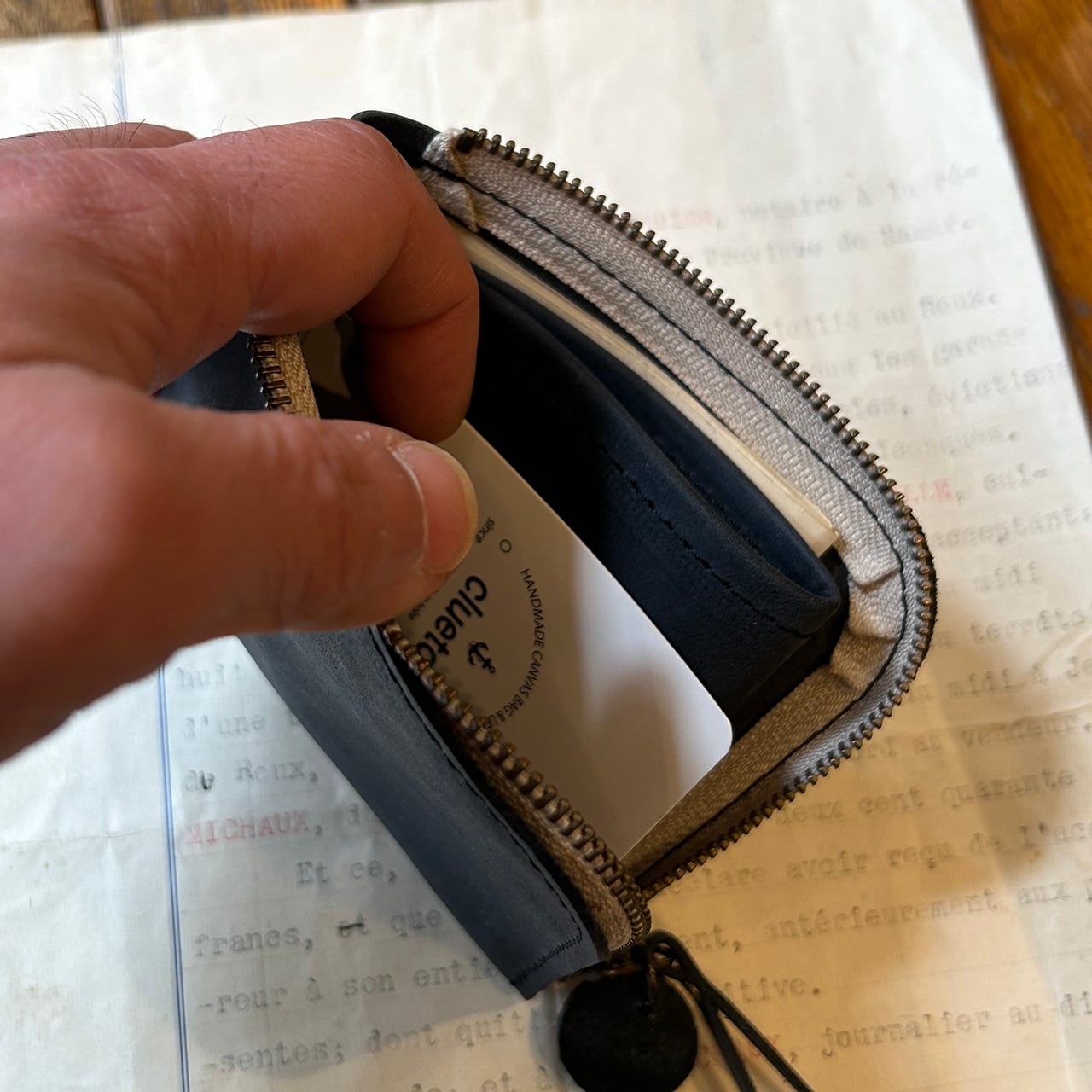 sindy:ベージュ（イタリアンレザーミニ財布）受注製作 | clueto