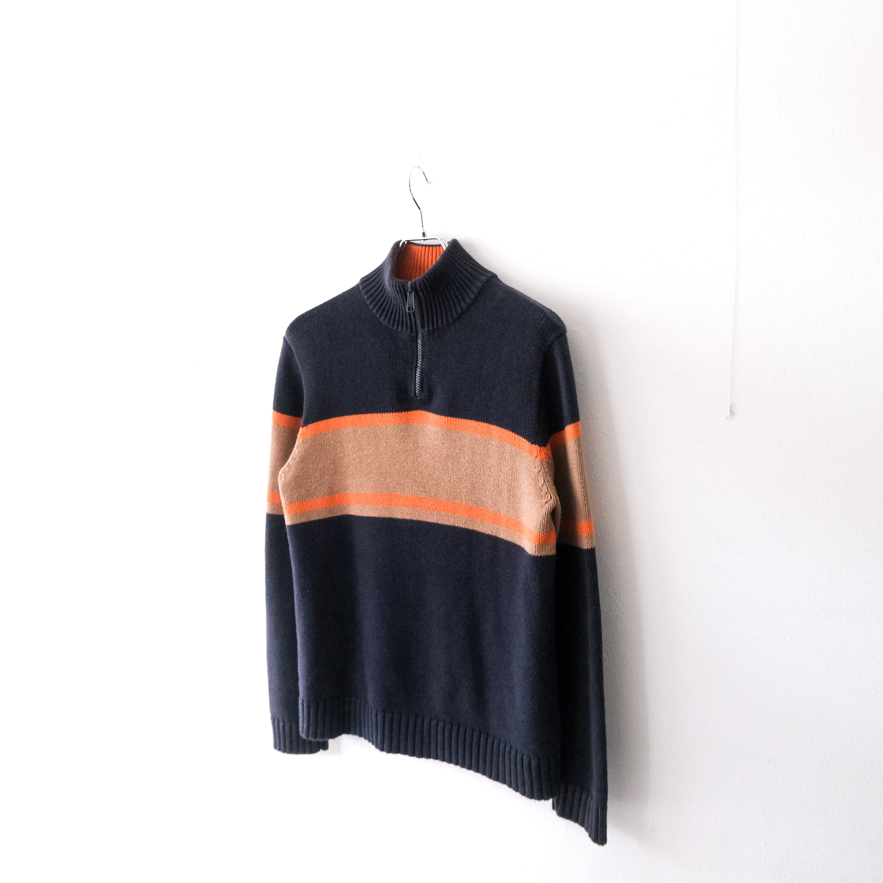 90s “polo by ralph lauren” high neck half zip cotton knit 90年代