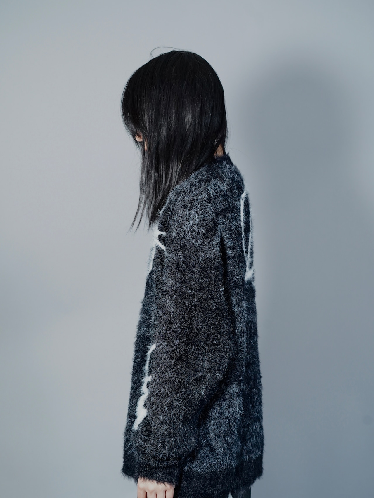 【LOVE KILLER】Graphic logo mohair knit