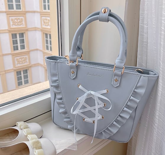 痛バッグ ピンク 推し活 ツイード リボン フリル ショルダー 地雷 量産 痛バッグ 痛バ ピンク 量産型 地雷系 推し活 推し事 フリル