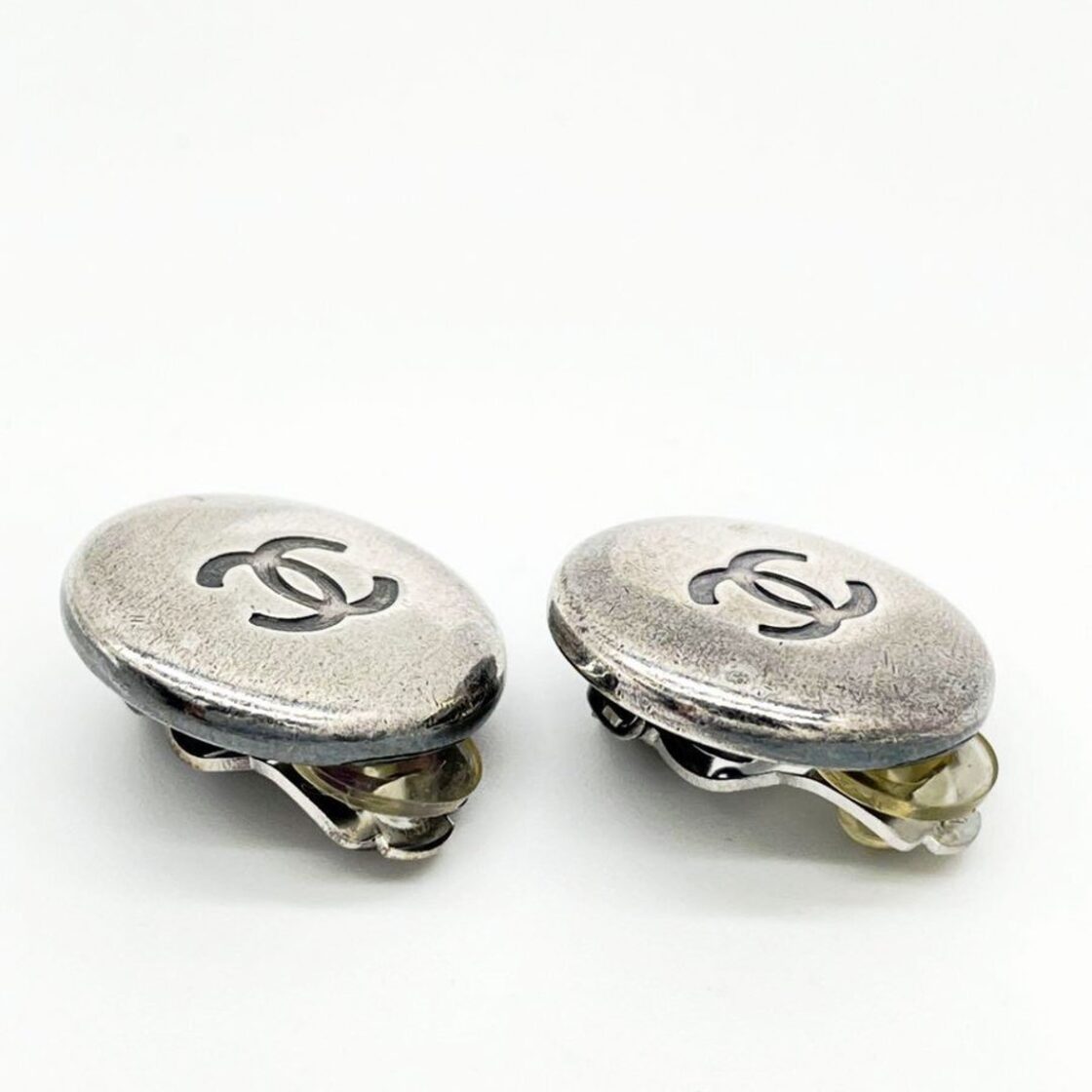 CHANEL シャネル イヤリング ココマーク ラウンド シルバー 96P 