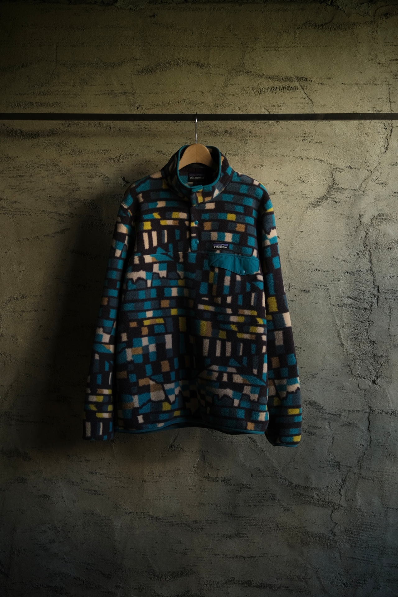 Utah/"patagonia" synchilla fleece snap tee pullover/Belay Blue