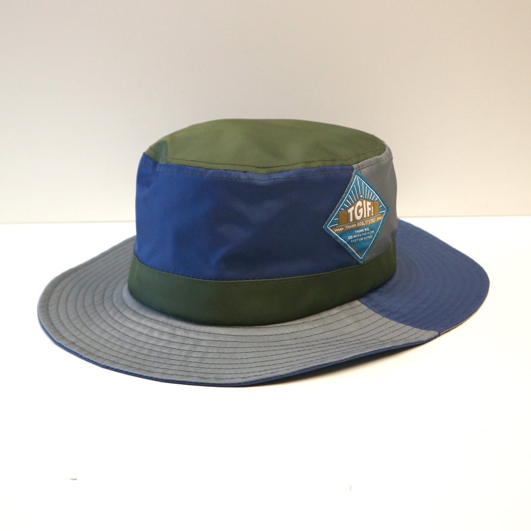 TGIF! 接触冷感+速乾 はっ水加工配色ポケッタブルハット | フェス