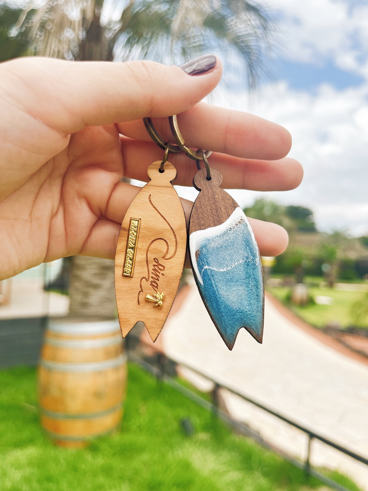 Fish tail wood×resin key holder | ALOHA GLASS