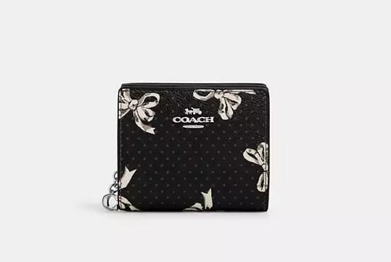 COACH（コーチ）/WALLET ミニ財布/スナップ ウォレット/ボウ プリント
