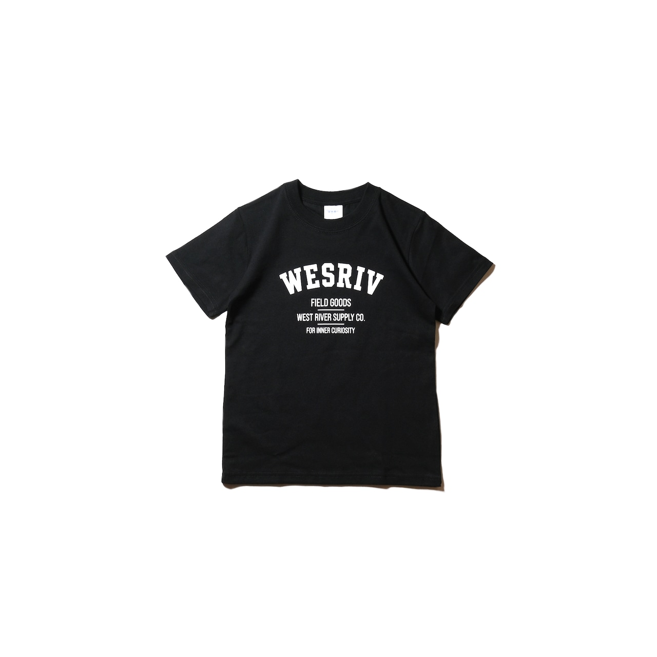 WESRIV FIELD GOODS TEE / BLACK — KIDS
