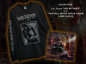 【SALE中!!】VALUE PACK_"You will never speak again" +ALBUM "USE MY KNIFE"