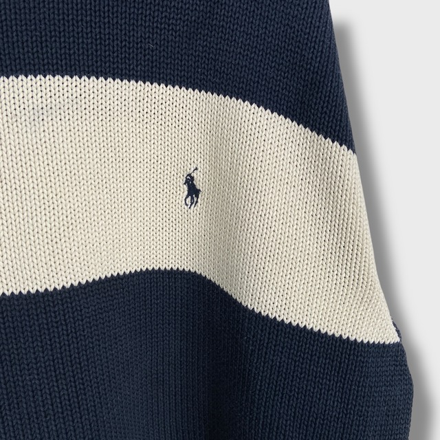 RalphLauren ラルフローレン ラインボーダーコットンニットセーター L