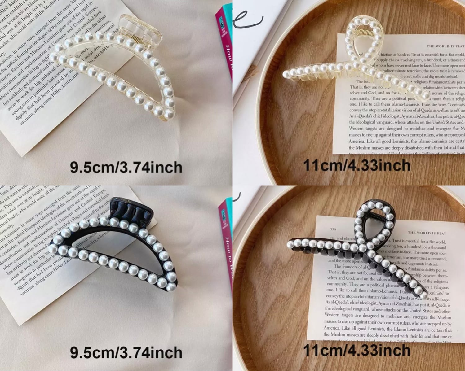 パールヘアクリップ(2タイプ/ 2カラー)