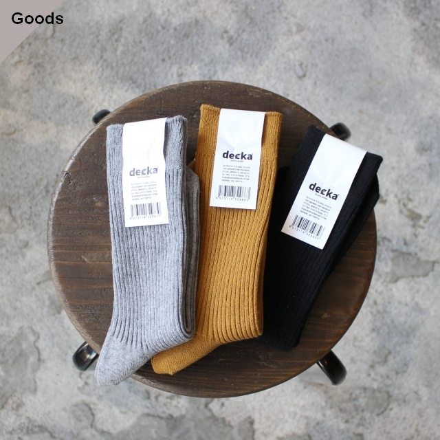 decka Quality Socks コットンカシミヤソックス Superior Rib Socks