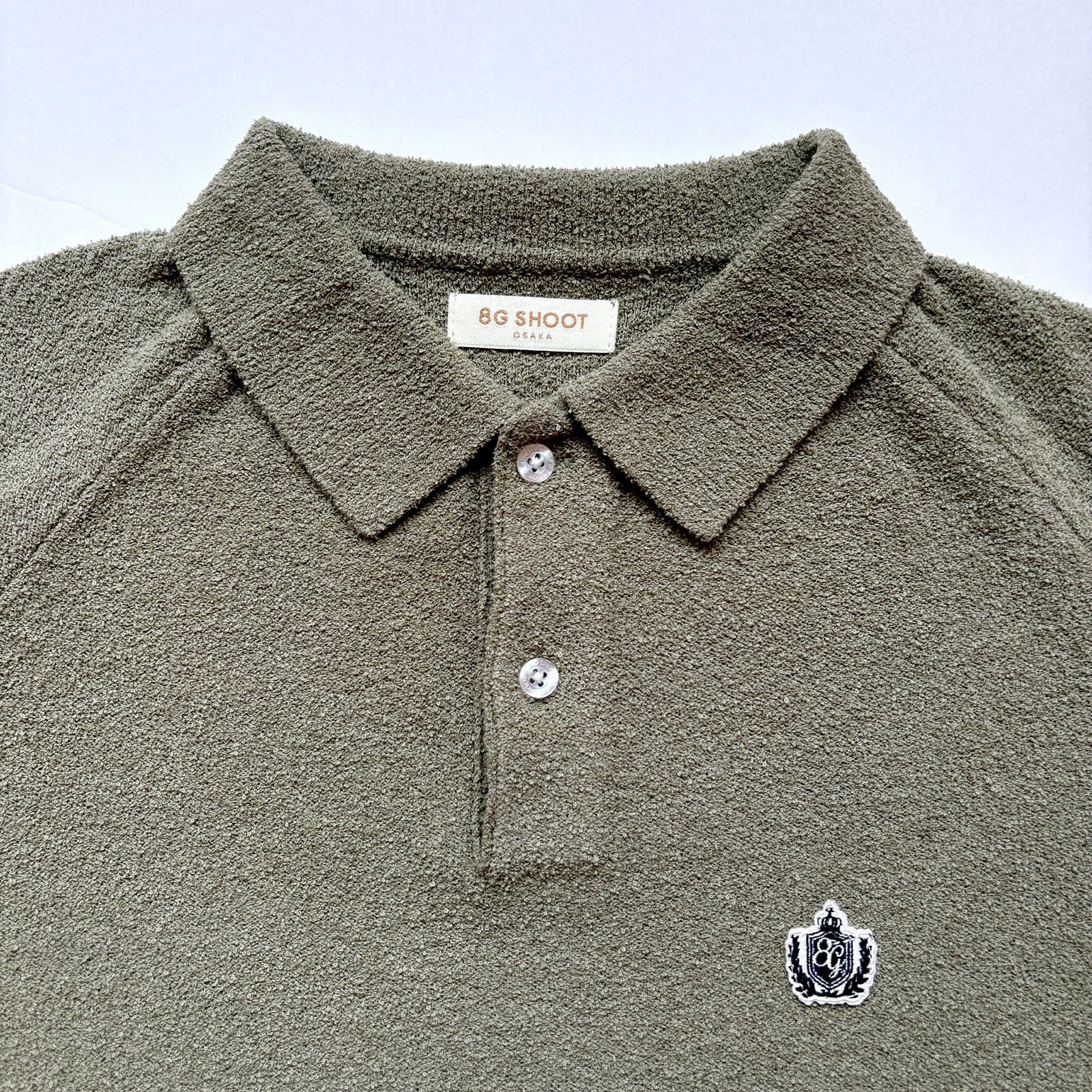 SUPER SOFT PILE KNIT POLO SHIRT -LIGHT KHAKI- | 8G SHOOT WEBSTORE