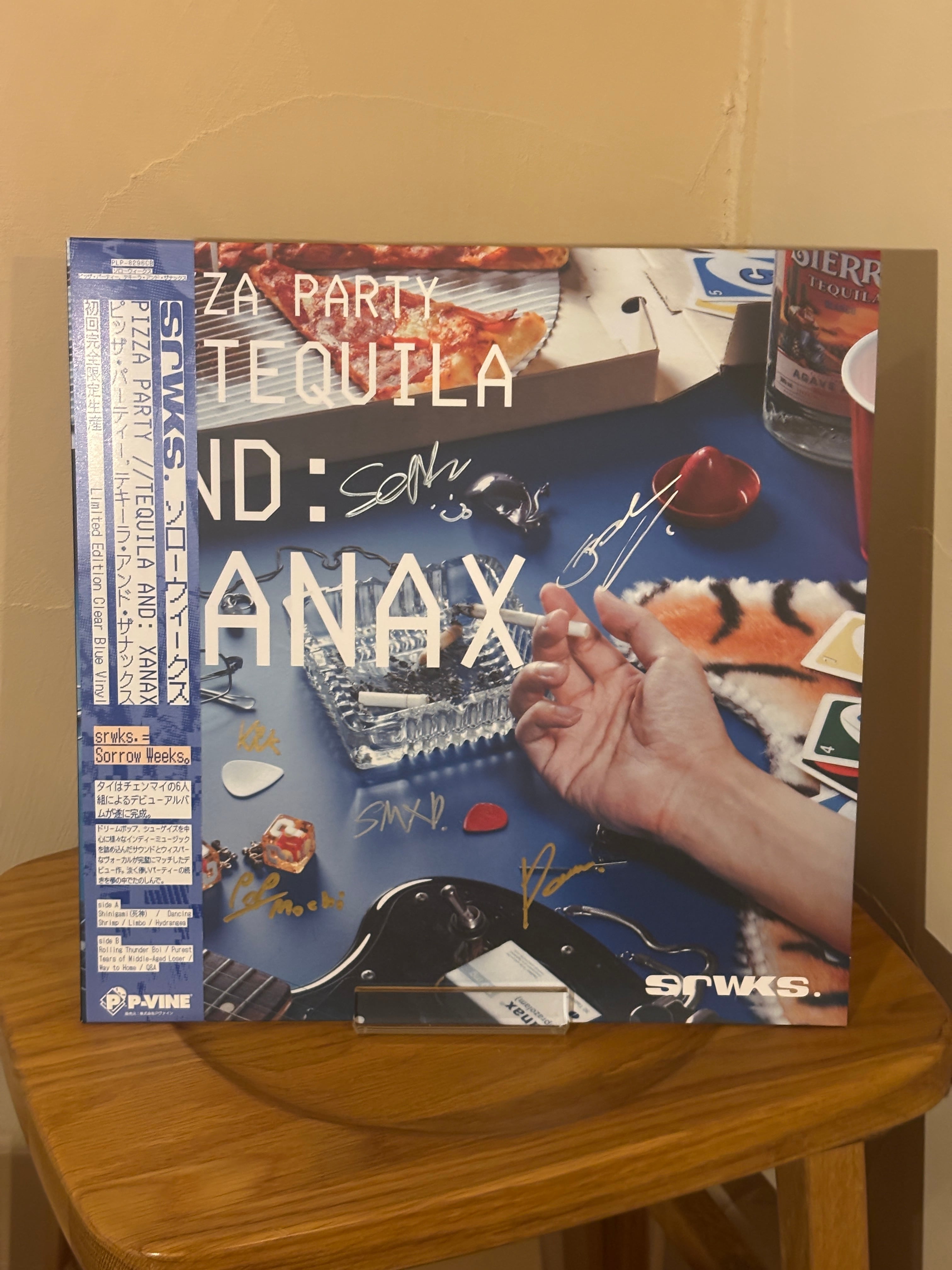 srwks. / Pizza Party, Tequila And Xanax(Ltd Clear Blue Signed LP w Japanese Obi)