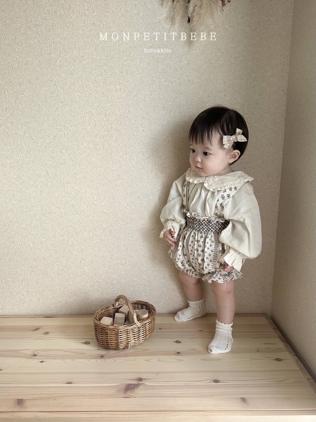 【即納】monpetitbebe Baby：smoke rompers　2色