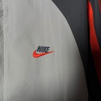 00s NIKE ナイロンジャケット　グレー×オレンジ　ドローコード　ナイキ