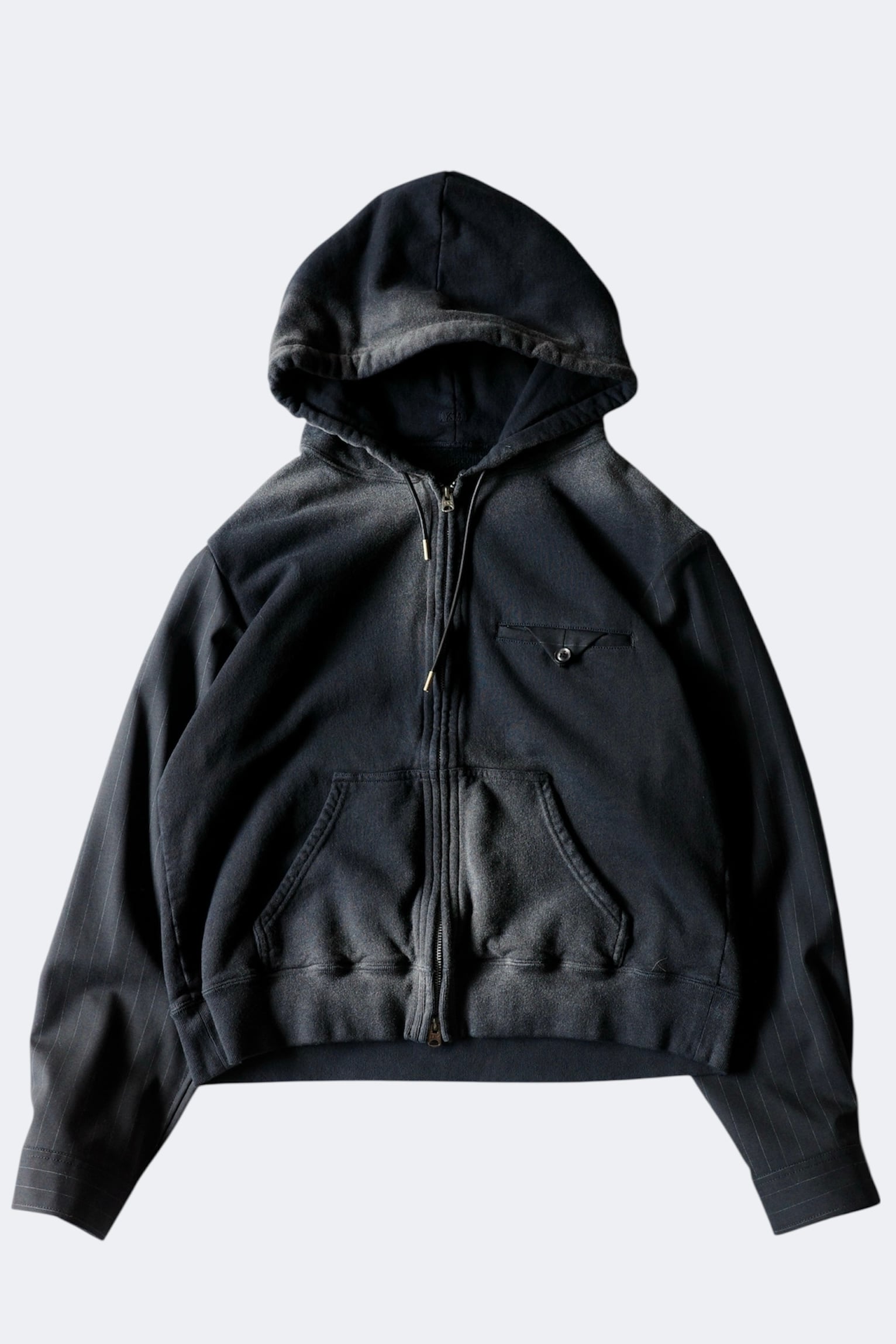 KHOKI 【Combination Zip Hoodie -Black-】