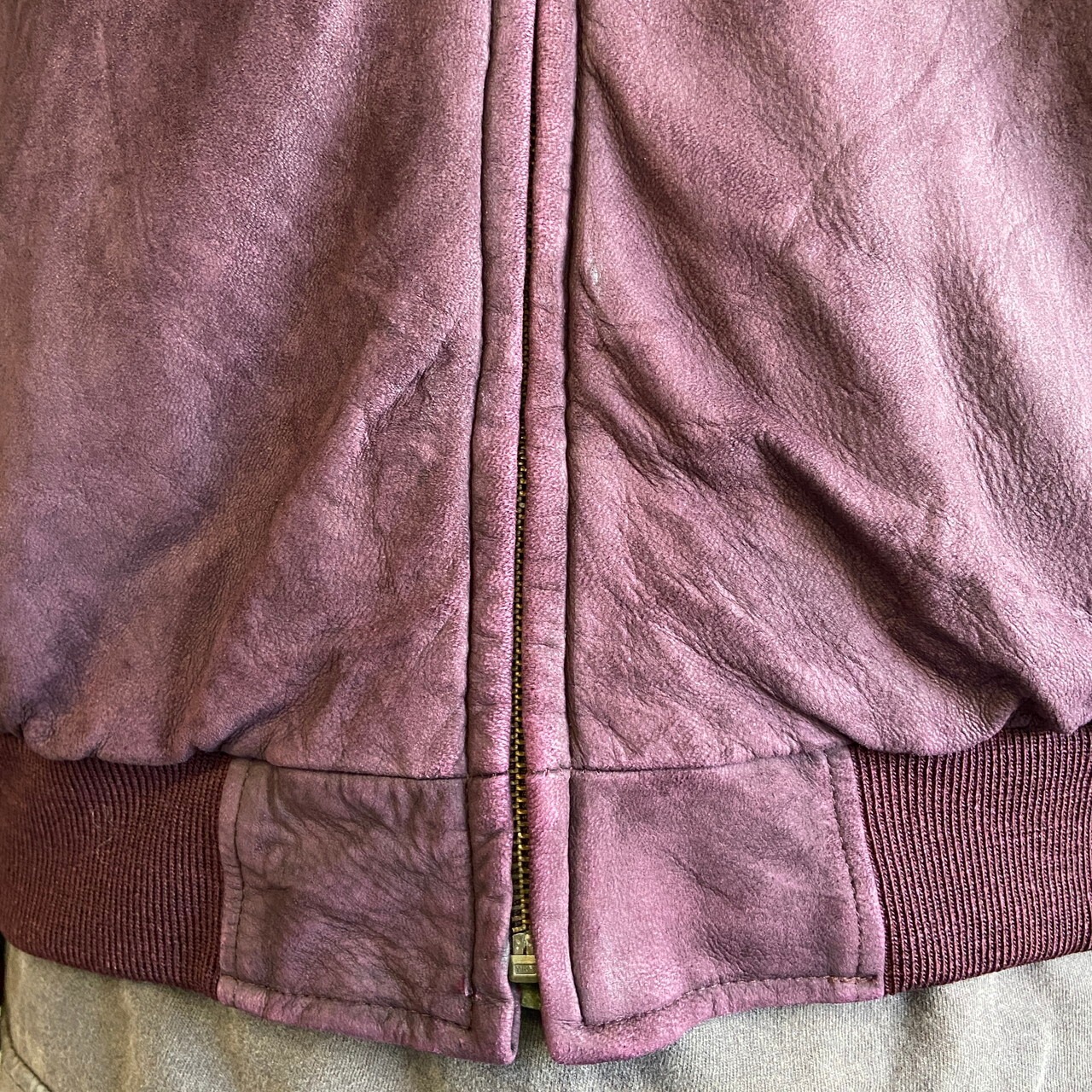 80年代 USA製 L.L.Bean ヌバックレザージャケット シングルレザー 