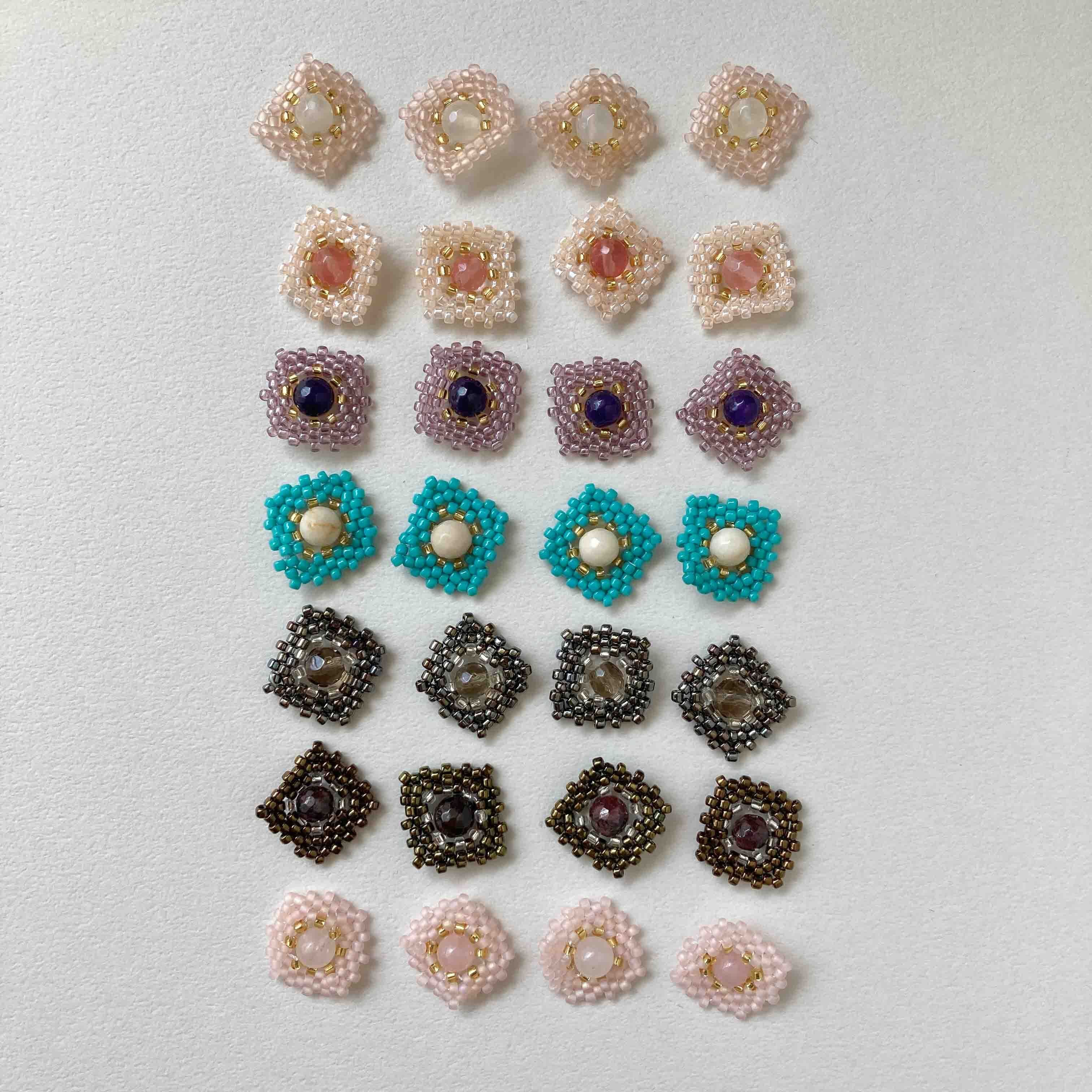 新色追加〉Duaオリジナル 天然石スクエアビーズワーク | Dua