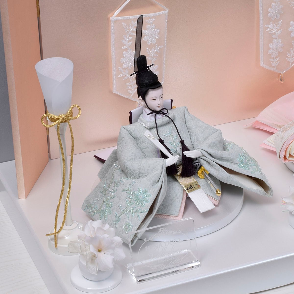 【雛人形】 お雛様／親王飾／ひな人形 Amazon | 雛人形 ひな人形 久月 ケース飾り 親王飾り よろこび雛